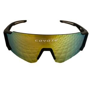 Coyote Cobra Polarized Shield Sunglasses Green Mirror Lens Sport Cycling Hiking